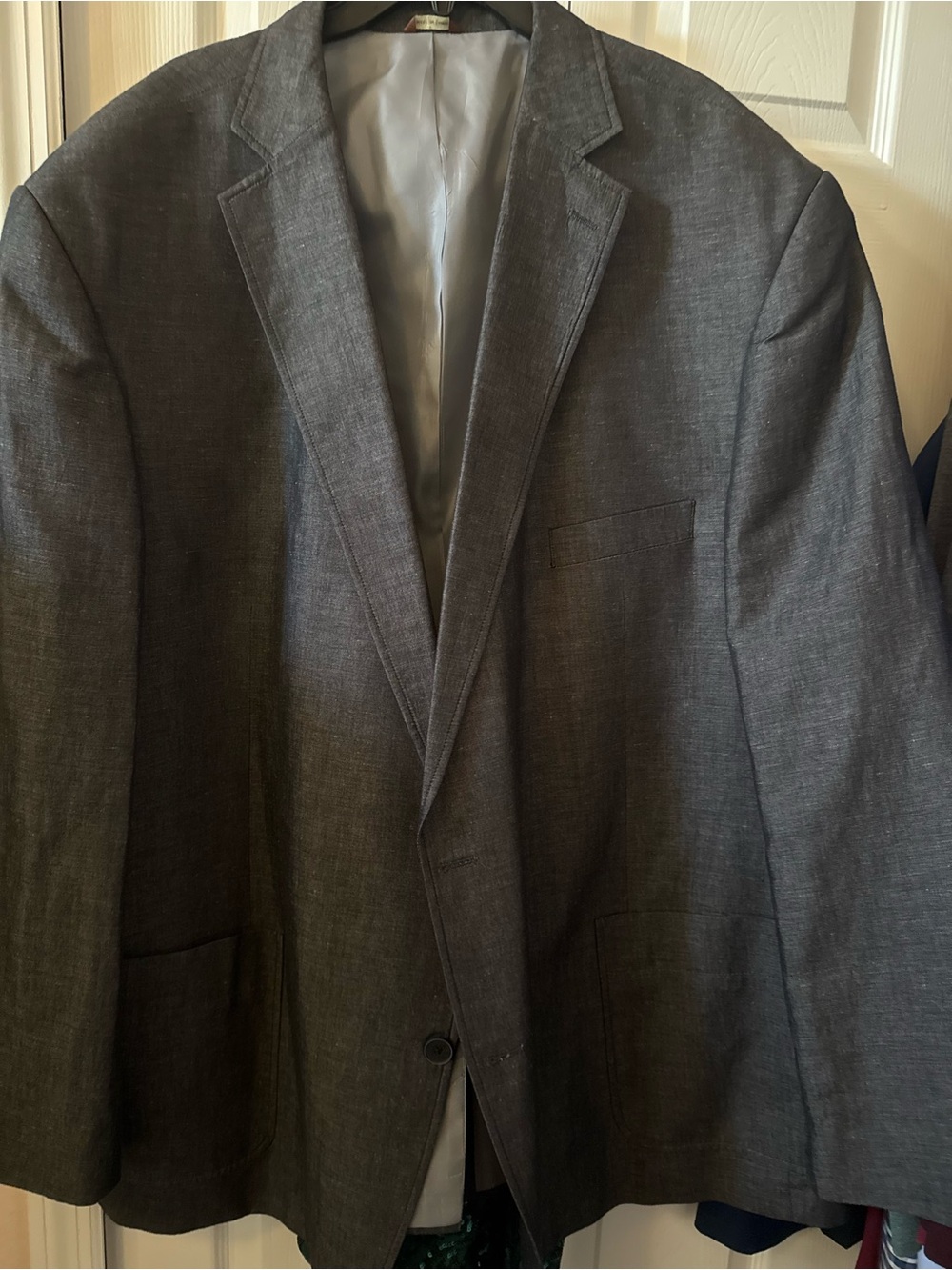 Men's Dark Gray Single-Breasted Sport Coat Blazer